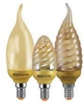 Лампа энергосберегающая КЛЛ-СGTW-12 Вт-2700 К–Е14 TDM (золотая витая свеча на ветру) (mini) - Производство и комплексная поставка электрооборудования - ТПК «Энерго-Комплекс»